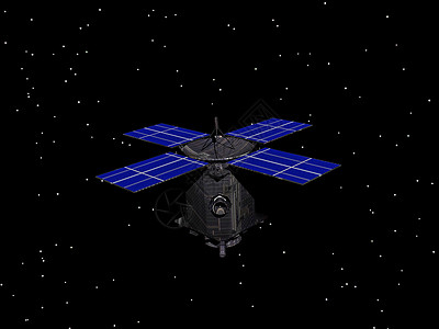 环绕地球的卫星轨道进行观察观测科学黄色旅行蓝色电视太空收音机背景图片