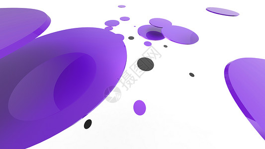 彩色背景上的紫色金属和不透明圆圈和圆柱体 图形设计的抽象背景与透明玻璃形状 3d 渲染图艺术横幅阴影气泡几何演示广告圆柱形框架几背景图片
