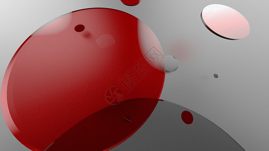 彩色背景上的红色金属和不透明圆圈和圆柱体 图形设计的抽象背景与透明玻璃形状 3d 渲染图文稿戒指气泡阴影汽缸圆柱演示墙纸艺术圆柱背景图片