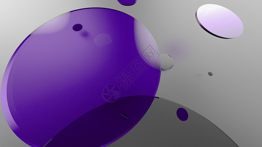 彩色背景上的紫色金属和不透明圆圈和圆柱体 图形设计的抽象背景与透明玻璃形状 3d 渲染图几何学艺术框架阴影插图文稿横幅广告戒指几背景图片