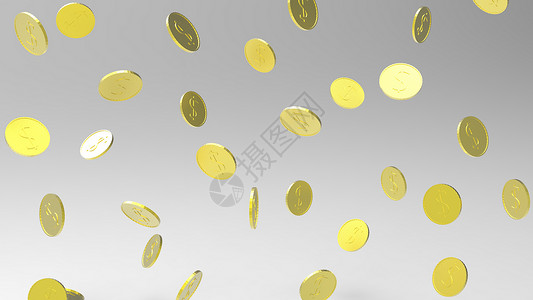 钱 矢量图浅灰色背景上的硬币雨黄金美元符号 无缝钢金属美元硬币图案 现实的矢量图 3d 渲染隔离的钱下降 金融业务金子飞行大奖商业市场经济背景