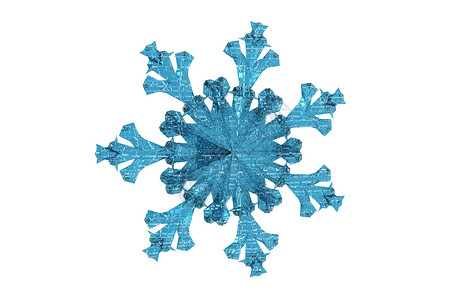 冬季的冰雪晶体星星冰晶雪花水晶冻结背景图片