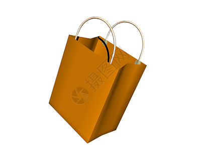 购物纸袋黄色环保包装背景图片