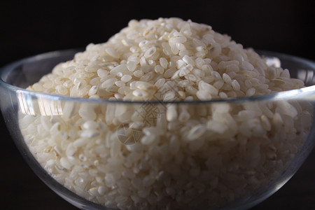白稻纹理和玻璃碗背景美食营养稻田糖类主食种子健康谷物餐具农业背景图片