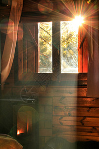 哑光材质清晨阳光从窗户照射入窗外窗框太阳闲暇日落建筑烟囱夕阳房间建筑学玻璃背景