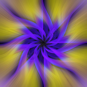 抽象扭曲具有纤维效果的紫色和黄色曲线和纺线抽象背景背景