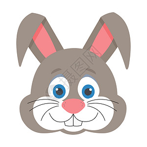 兔子头可爱的兔子脸蛋背景