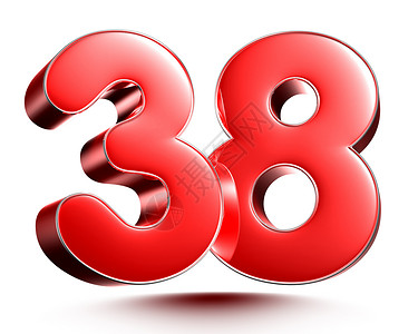 女神节首图红色38号 在白色背景插图3D中被孤立 并带有剪切路径的红色38号战略卡片销售服务广告商业营销速度公司动力背景