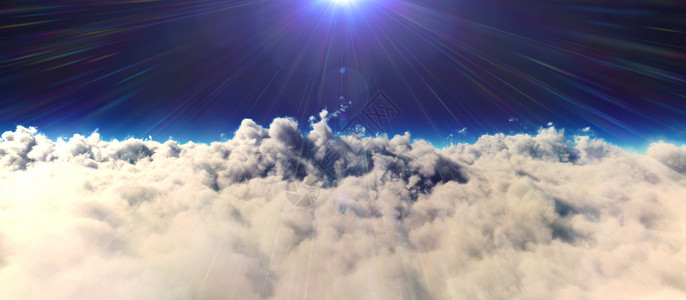 clouds3d rende 行星日落气氛空气勘探世界阳光插图月亮天气天堂地平线背景