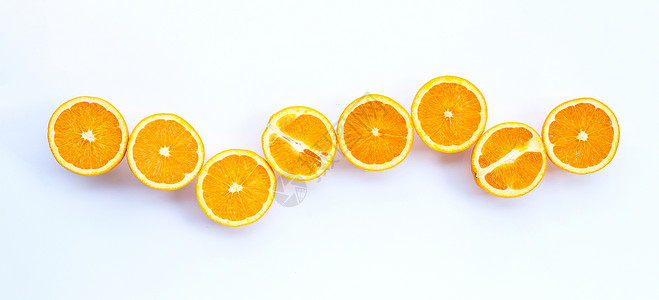 高维生素 C 多汁而甜美 白色背景上的新鲜橙色水果团体菠萝热带柠檬叶子果汁甜点植物橙子排毒背景图片