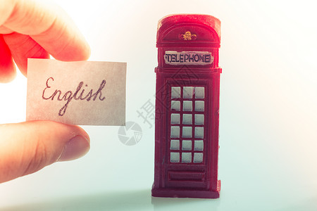 英语卡片电话亭附近用英文写作的手纸学校国际国家文化字典商业发音语言学习教育背景