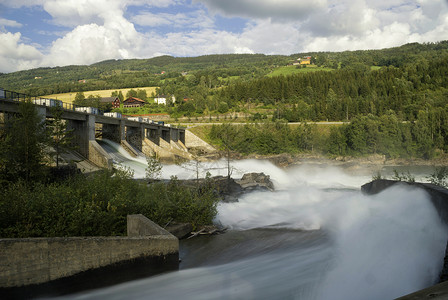 发电站水电资源风景建筑力量活力高清图片