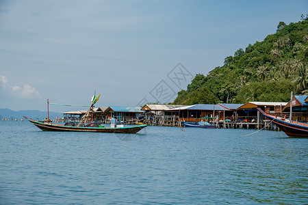 艾湄湾渔村旅游海滩高清图片