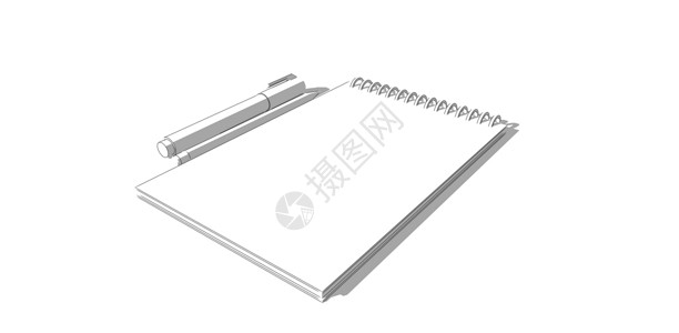 产品列表页带笔和铅笔的日记和素描手册背景