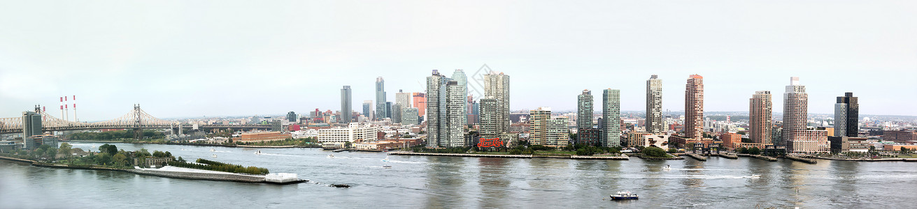 从联合国大楼到东河的全景观 6高清图片
