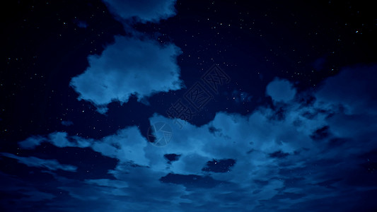 带有恒星 3D 覆盖的云层背景图片