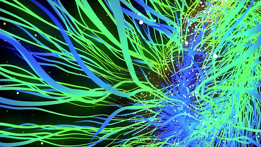 多色光背景 3D 渲染条纹流动电脑曲线线条艺术3d商业互联网数据星星背景图片