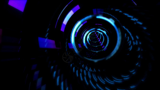 3d隧道科幻隧道中的背景飞行  3D渲染打碟机夜店辉光屏幕技术镜头俱乐部视听娱乐派对背景
