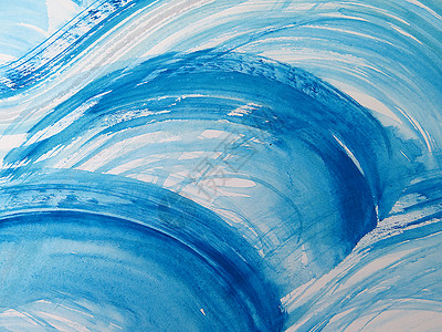 海浪素材图抽象水彩绘背景洗图手工染料印迹艺术工艺草图绘画创造力墨水背景