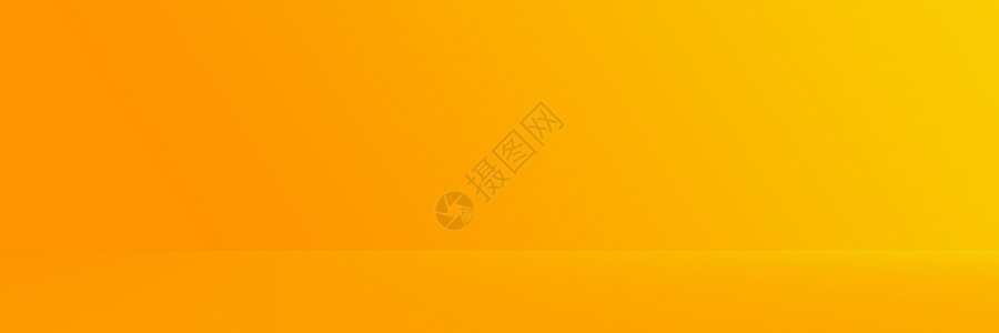 黄色渐变背景海报工作室背景抽象明亮的豪华橙色渐变水平工作室房间墙壁背景 用于展示产品广告网站模板框架报告插图地面太阳横幅海报小册子亚麻坡度背景