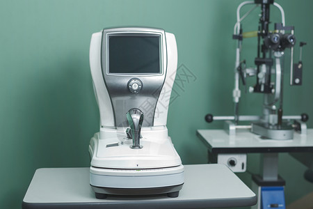 机器眼用于视力检查的验眼器械设备光学水平考试技术展示测试验光眼科屈光度配镜师背景
