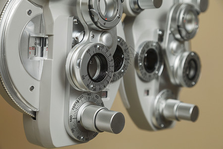 眼视光学用于测量人类眼视光的光学设备Phoropter光学设备水平考试医疗测试眼科部位大楼医生疾病解剖学背景
