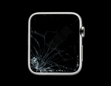 信息碎片化带碎玻璃的电子手表背景