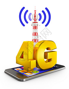 通信符号4G和智能手机电讯电话全球白色数据通信电子插图移动机动性背景