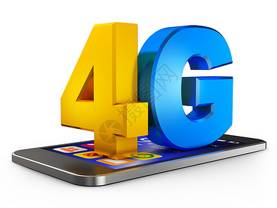 手机4g4G和智能手机白色互联网数据上网药片电讯电话网络机动性电脑背景