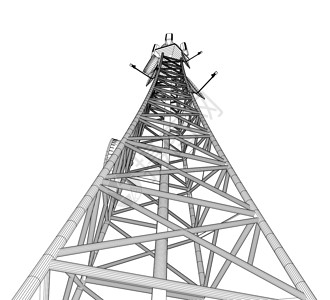 电讯塔电信塔移动广播白色手机卡频率模拟机动性天线插图网络背景图片