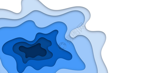 分层模板抽象的蓝色大海设计背景
