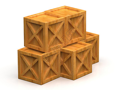堆叠清酒盒堆叠密封货物木箱包装纸箱商业正方形松树盒子木材贮存3d运输送货木头背景