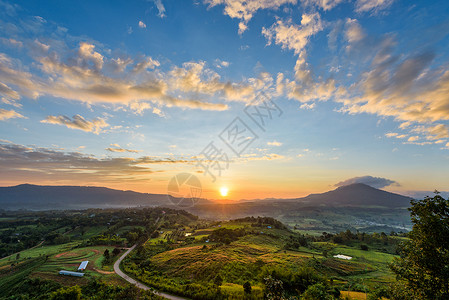 考科兰观察点日出爬坡旅游公园热带天际太阳季节天空山脉场景背景