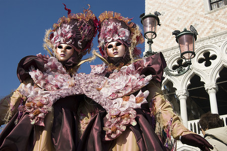 威尼斯狂欢节的面具派对戏服狂欢蒙面歌剧背景图片