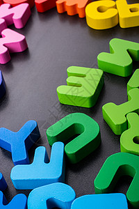由木制的彩色字母教育学学习幼儿园标题知识教学学者孩子文章公司背景图片