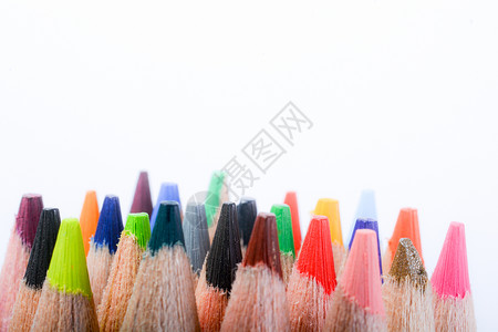 彩色铅笔绘画办公用品学习工艺设备教育教学绿色创造力背景图片