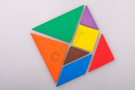 形状多彩方形图解谜题的片段学习游戏创造力动机教育学校背景