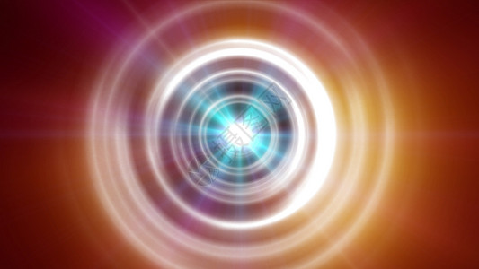 旋转圆戒指光线 Orb 霓虹灯光线运动科学边界强光涡流活力框架插图镜片魔法背景