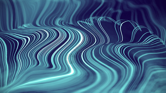 AI条纹素材人工智能抽象背景 技术数字插图与蓝线流 运动图形未来元素 具有现代空间波结构的能量模式 用于 ai 业务演示的浅色背景 科学或网背景