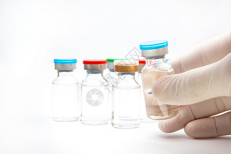 白种一瓶疫苗剂量疫苗接种标签高清图片