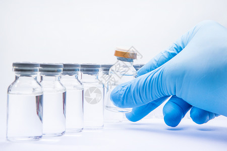 白种一瓶疫苗剂量液体瓶子高清图片