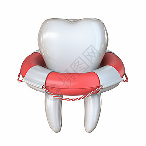 带救生圈的牙齿 3背景图片