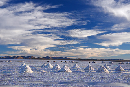 玻利维亚盐自然蓝色的高清图片