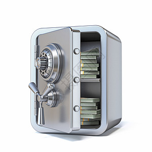银行保险箱未上锁的钢制保险箱 里面有钱 3背景