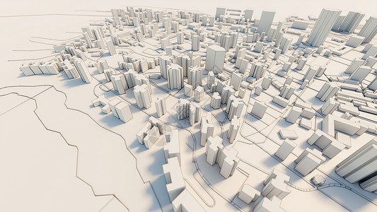 3D模型图3d 市中心白色商业 downtow建造办公室建筑建筑学电脑景观技术艺术摩天大楼3d背景