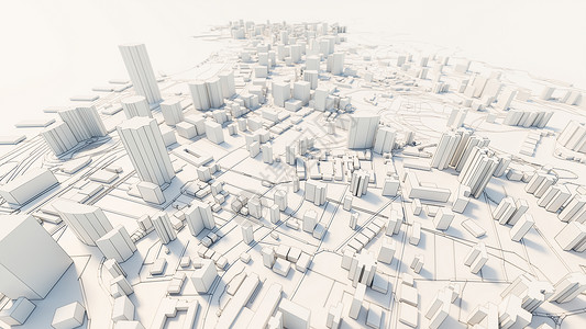 建筑模型图3d 市中心白色商业 downtow艺术3d建造电脑反射技术办公室中心建筑学景观背景