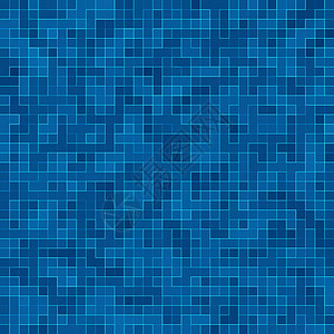 蓝色瓷砖纹理游泳池马赛克瓷砖背景 壁纸横幅背景建筑学房间艺术海浪工作室坡度正方形反射墙纸装饰背景