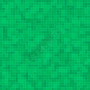 绿色瓷砖抽象明亮的绿色方形像素瓷砖马赛克墙背景和纹理网格制品装饰洗澡玻璃建筑浴室水池坡度插图背景