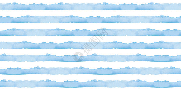 简约水彩抽象的蓝色条纹水彩背景 织物纺织品和纸张的海洋无缝模式 简约海手绘条刷子装饰品手工草图墙纸飞溅海浪染料插图墨水背景