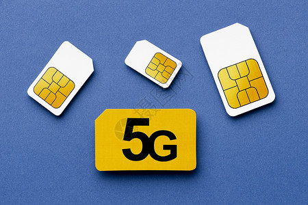 5G电话卡展板顶视图 5g sim 卡背景